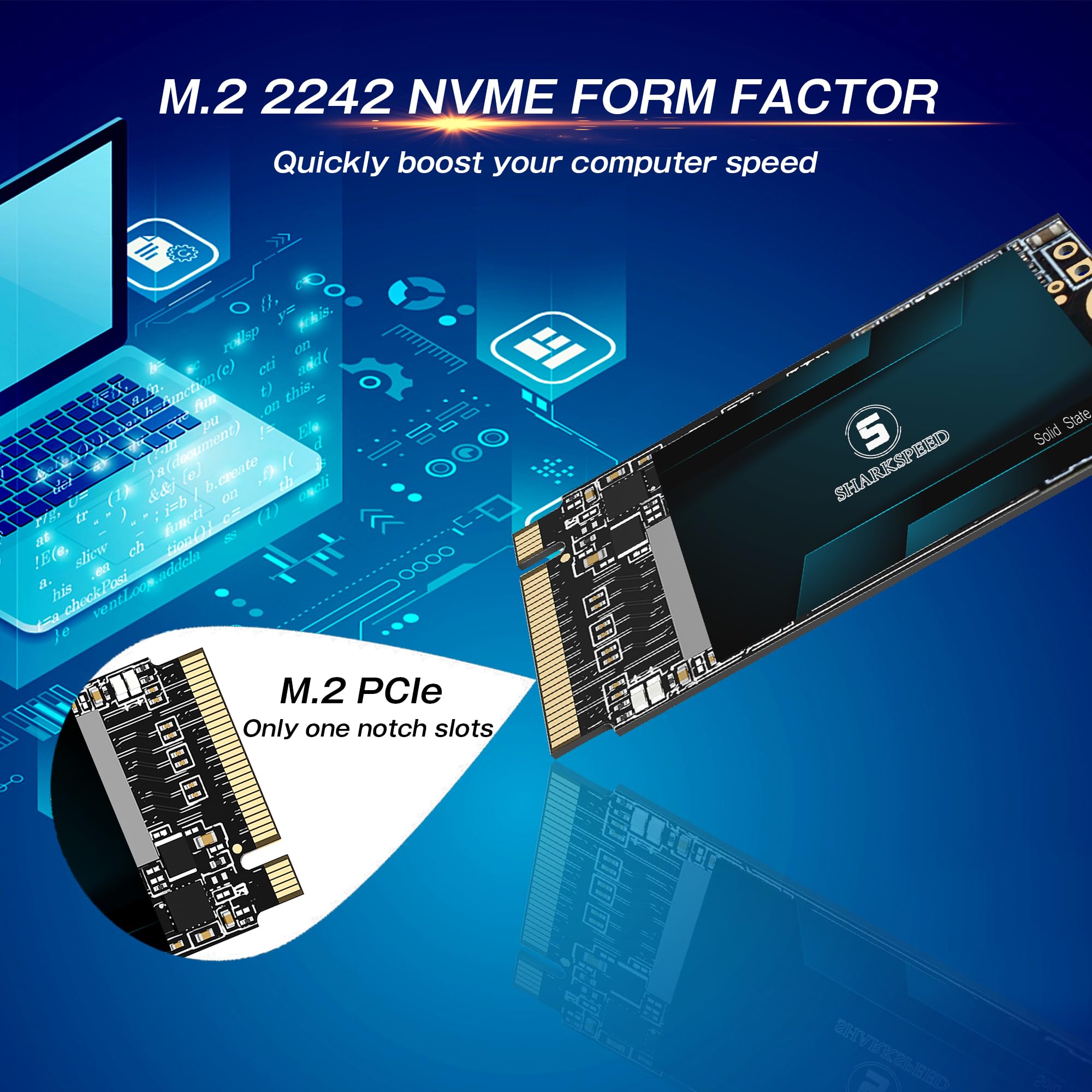 Amazon | SSD 512GB M.2 2242 NVMe S SHARKSPEED PCIe Gen3.0x4 ミニ